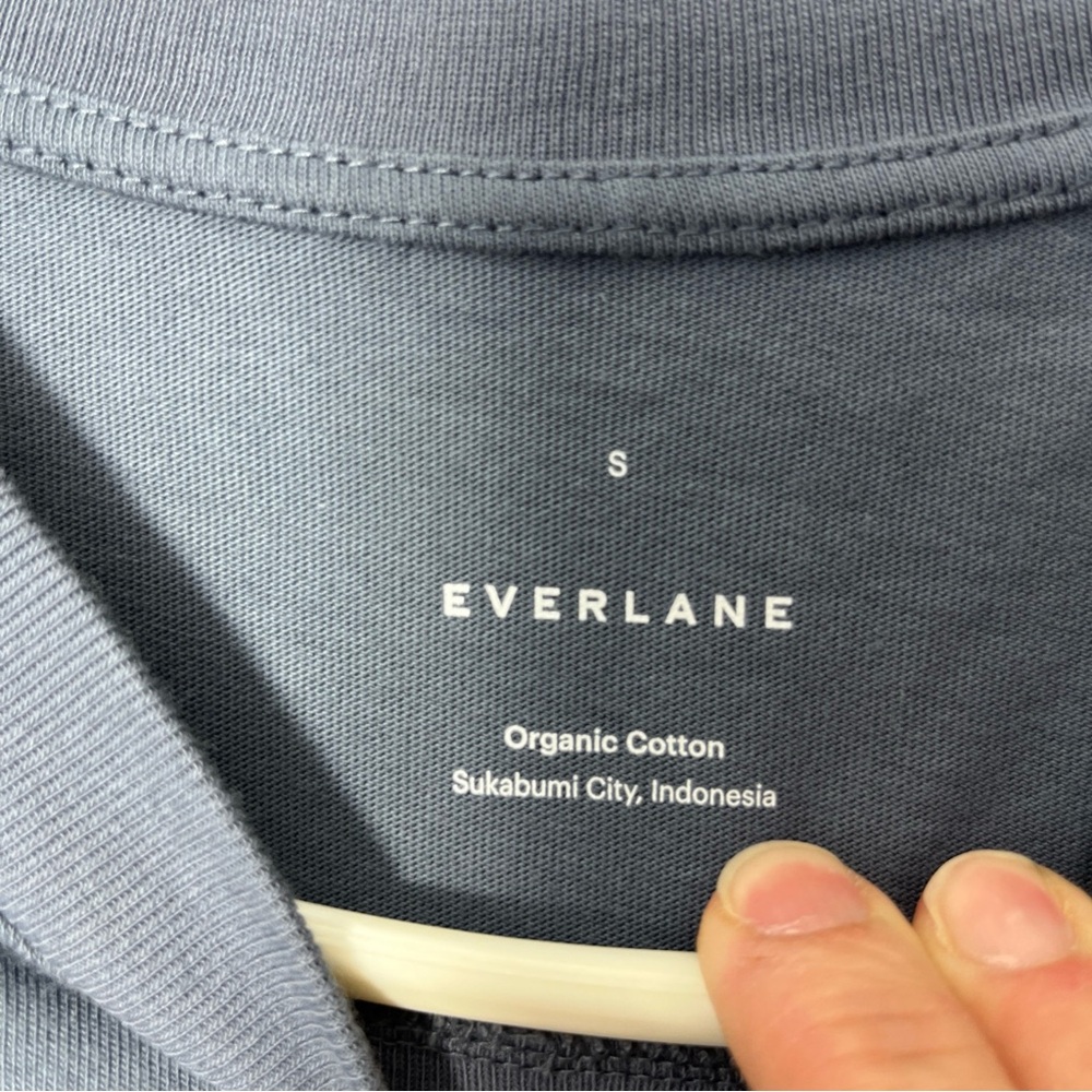 Everlane Slate Blue The Weekend Short Sleeve Tee Shirt Dress Size Small - Picture 7 of 10